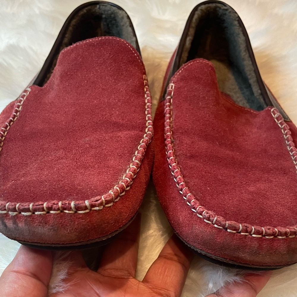 Cole Haan Red Suede Loafers for Men - Picture 4 of 8
